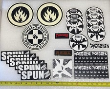 Vintage Skateboard Stickers Lot Bones Wheels, Black Label Skate, Thrasher, Etc.
