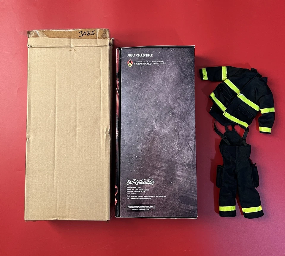 ERTL Coleccionables Héroes Reales TOP JAKE BOMBERO 1/6 Figura Estuche Fresco 1998 Foto 4 de 4