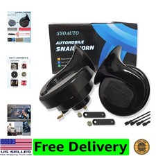 Car Horn 12V Loud Universal Fit High Low Tone Waterproof Truck Horn Replaceme...