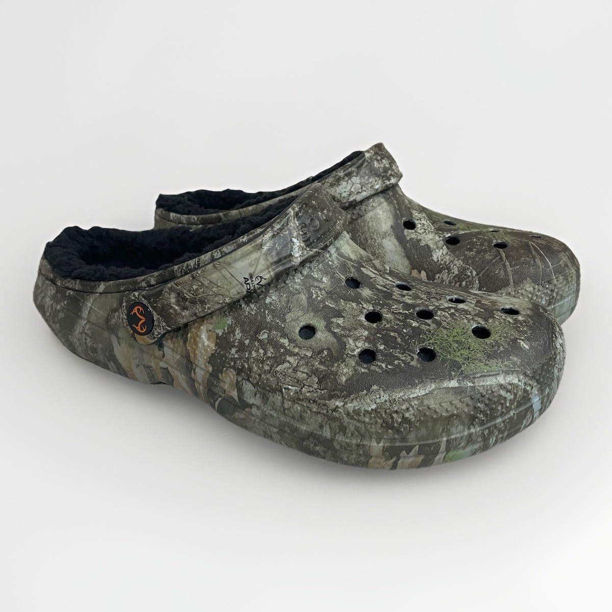 Crocs Realtree APX Classic Clogs Mens 9 Womens 11 Green Camo Lined Slip On Shoes Crocs Realtree APX Lined Classic Camo Clog Men main image 3
