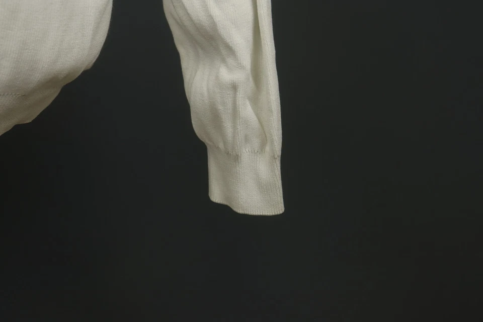 Sudadera Pullover Lacoste Blanca 100% Algodón Manga Raglán Cuello Redondo Talla 6 Foto 4 de 4