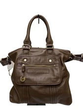 MARC BY MARC JACOBS Shoulder Bag Leather Brown Solid