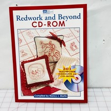 REDWORK AND BEYOND -ROM: 201 REDWORK DESIGNS By Nancy J. Martin -CD Rom
