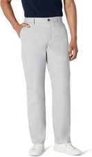Amazon Essentials Classic-Fit Flat-Front Stretch Chino Pants in Grey Size 30x30