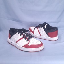 Nike Jordan Nu Retro 1 Low Chicago Sneakers Kids 5Y Women 6.5 White Red Shoes