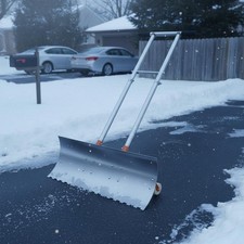 Roll-Schneeschieber zweiseitige Schneeschieber mit R&auml;dern Mehrzweck