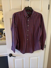 Ralph Lauren Men's XL Classic Fit Shirt Red/Blue Plaid Long Sleeve Button-Up