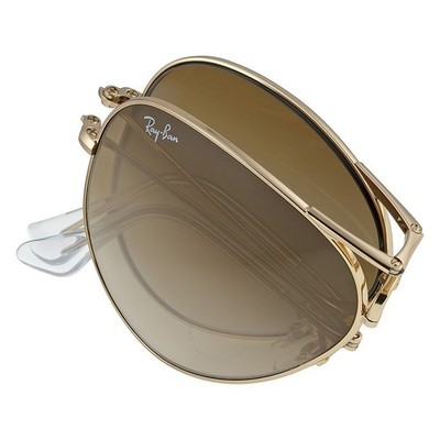 レイバン RB3479　折りたたみ サングラス シルバー　ブラウン メタル レイバン RAY BAN RB3479 AVIATOR FOLDING 折りたたみ
