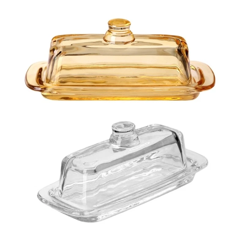 Glass Presentation Tray Cover Included Size 20cm Long Plate For Snacks