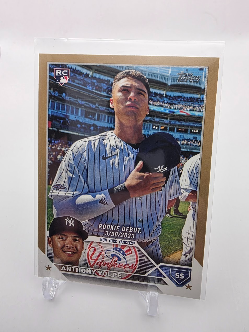 Topps 2023 Update Series Anthony Volpe GOLD /2023 New York Yankees Rookie #US77
