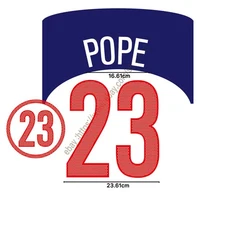 004 USA Home Name Set – Eddie Pope #23 Heat Transfer Patch Custom Fan Kit