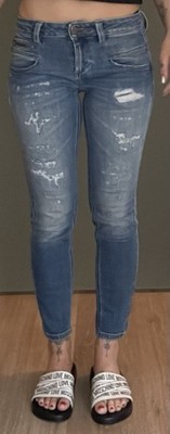 Freeman T. Porter Alexa Cropped SDM Damen Skinny Jeans blau Stretch Gr. 26