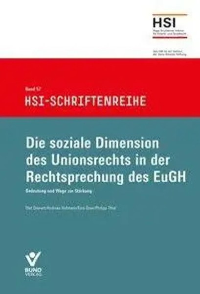 Die Soziale Dimension Des Unionrechts In Der Rechtsprechung Des Eugh Taschenbuch-image