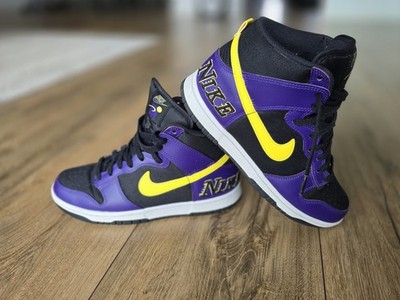 NIKE dunk high EMB GR 42 NP 369  LAKERS HERREN SNEAKER SCHUHE  ZUSTAND