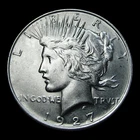 1927-D Peace Dollar Silver ---- Stunning Coin ---- #KK805