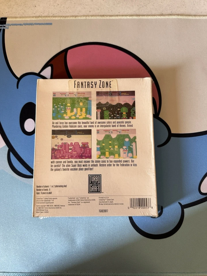 Fantasy Zone TurboGrafx-16 TG-16 CIB NEW SEALED! Hang Tab Intact! - Image 2 of 4