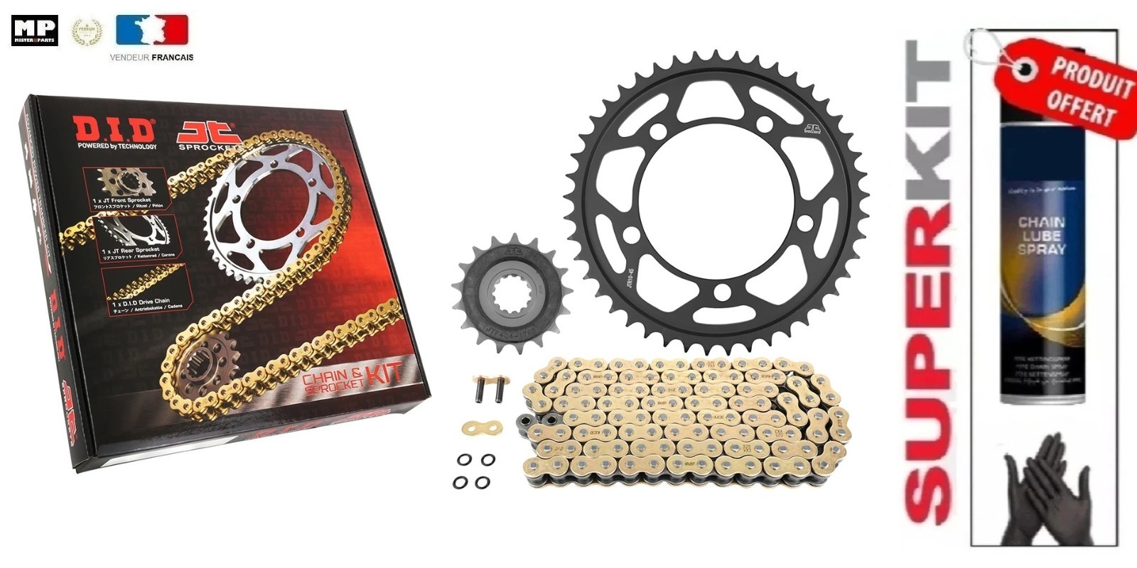 Kit chaine 525 Xring BMW S 1000 R 2021-2026 : supprimez les à-coups de transmission