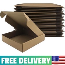 9x9x2 Inches Shipping Boxes Set of 25, Brown Corrugated Mailing Cardboard Box Li