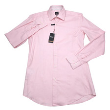 Hugo Boss Hank Kent Dress Shirt Mens Size Small 15  38 Slim Light Pastel Pink