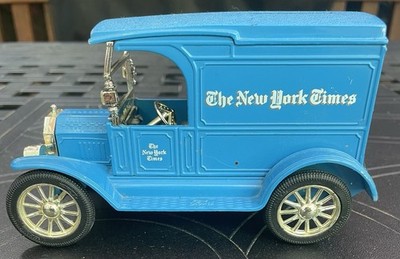 Ertl Replica 1917 Ford Model T  Van Bank Die Cast Metal Blue The New York Times