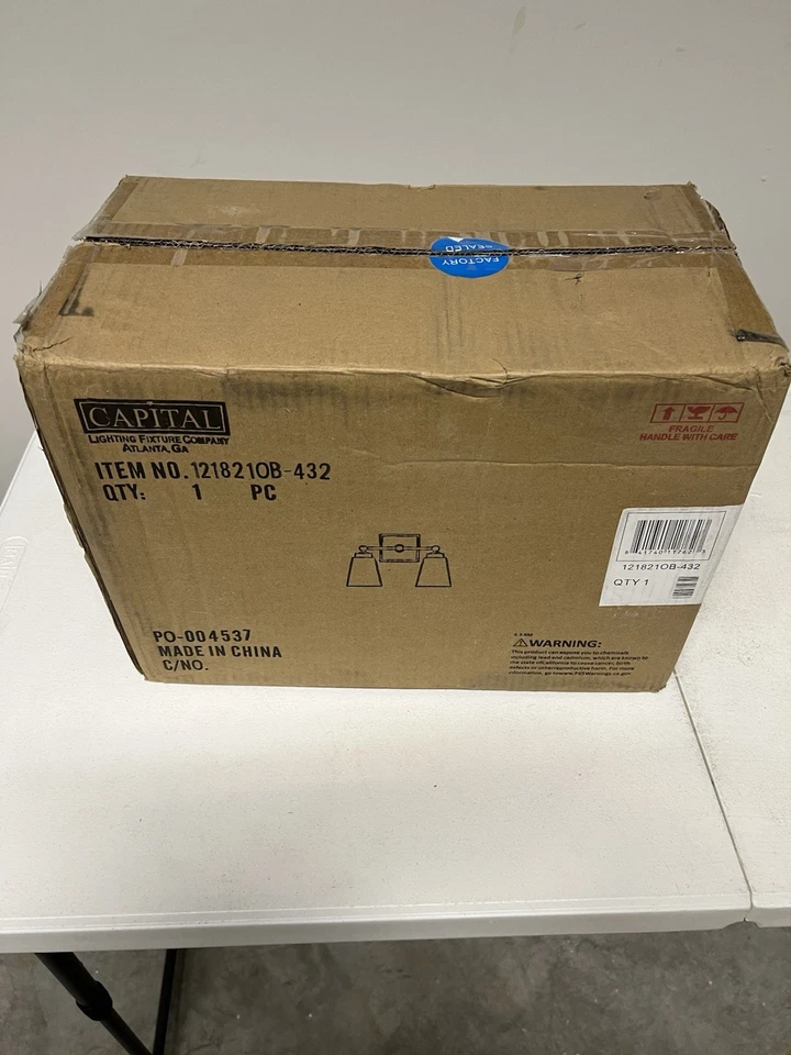 Luz de tocador de vidrio cónico Capital Lighting 1218210B-432 Rory bronce antiguo Foto 2 de 4