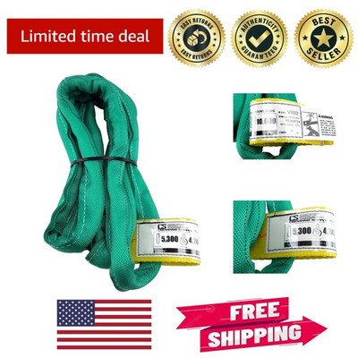 4ft VR2 Green Round Sling   High Visibility, Heavy-Duty Polyester for Lifting