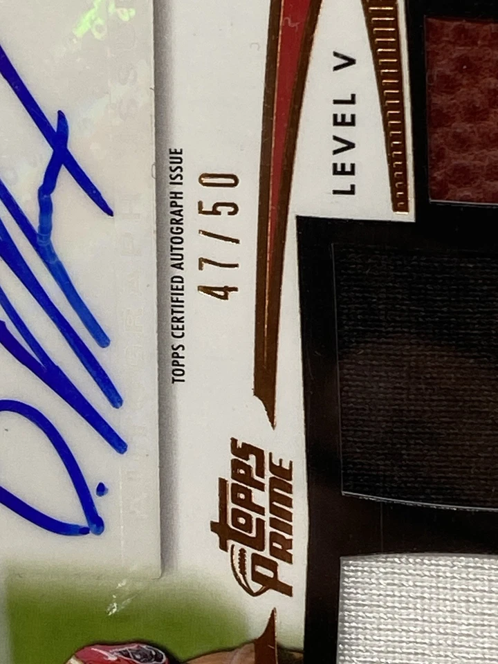 2012 Prime DOUG MARTIN Level V Auto Cooper RC Quad Relic BGS 9.5/10 POP 3 - Image 2 of 4