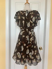 RALPH LAUREN brown floral dress size 4