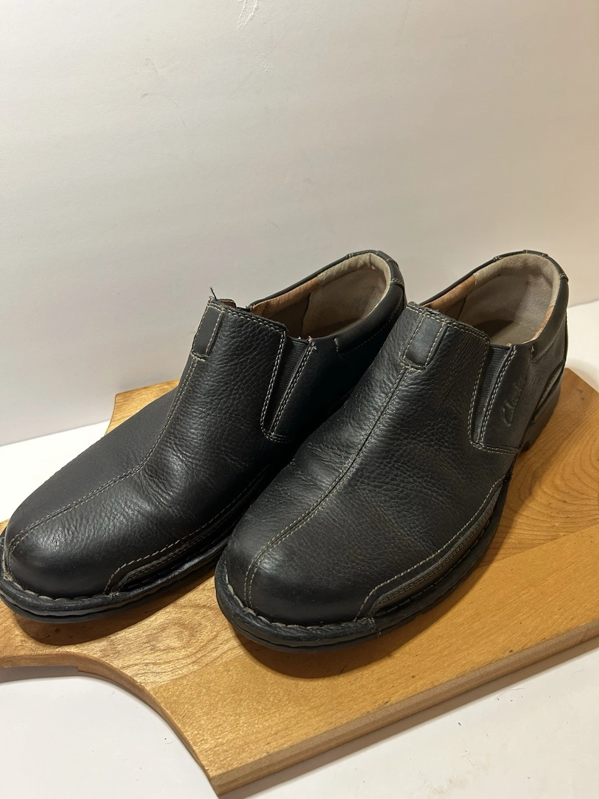 Mocassino uomo Clarks Collection nero pelle ciottoli comodo US 11W 78537