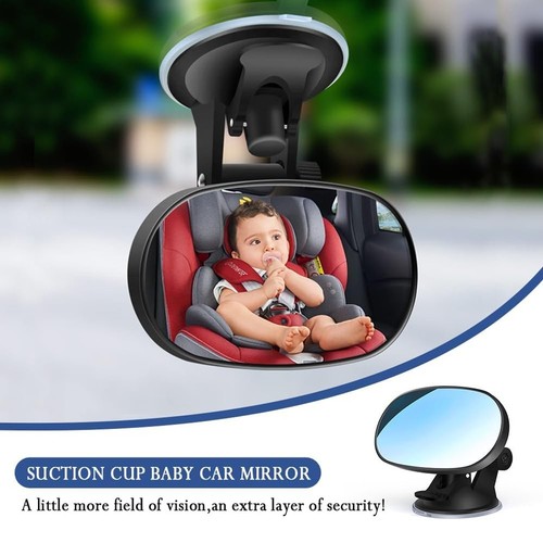 Baby Car Mirror Rear Facing HD Wide Angle + 360° Adjustable Rear View Mirror - Picture 3 of 7