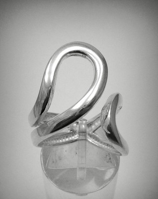 Stilvoller echter schlichter Sterling Silber Ring gepunzt massiv 925 Handarbeit