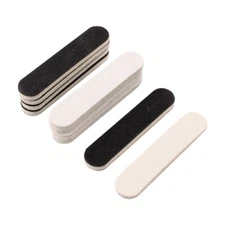 Home Foam Short Straight Double Side Manicure Emery Board Nail Buffer 10 PCS