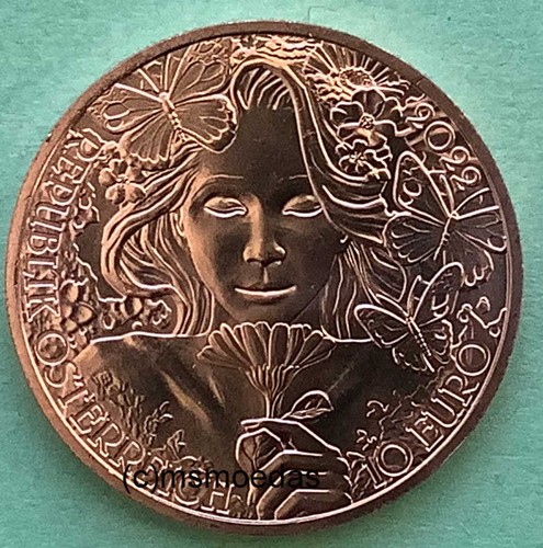 Austria 10 euros 2022 caléndula moneda de euro moneda especial moneda - Imagen 2 de 2