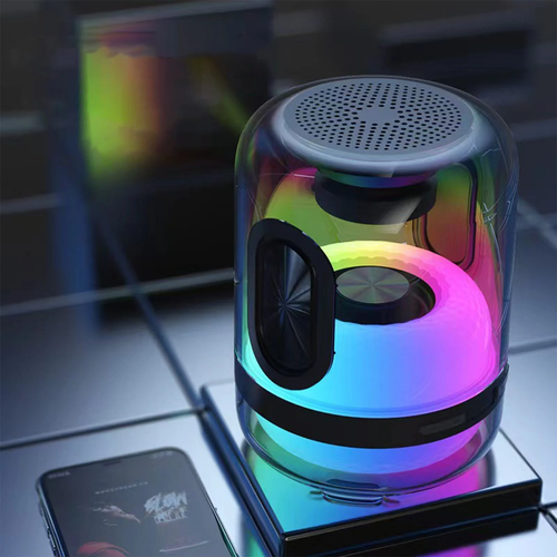Portable Speaker,Intelligent Voice Full Screen LED Color Lights Wireless Mini Bl - Bild 12 von 12