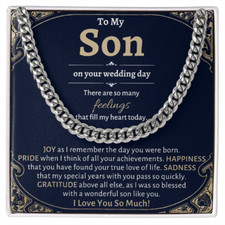Groom Gift from Mom, To My Son on Your Wedding Day, Son Wedding Day Gift