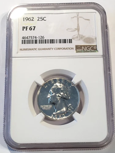 1962 Washington Quarter - NGC PF 67- High Quality Scans #4126