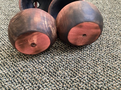 folk art wood carving cherries/trinket boxes - Picture 8 of 8