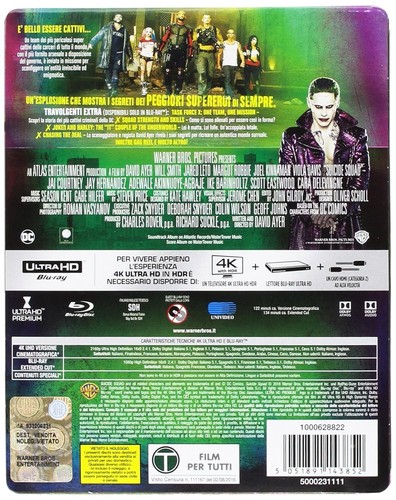 123/Suicide Squad Steelbook Blu-ray+ 4k Ultra HD Nuevo precintado_ Italia - Imagen 2 de 2