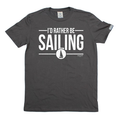 Id Rather Be Sailing T-SHIRT Sailor Yacht Boat Ocean Ship Funny birthday gift - Picture 5 of 11