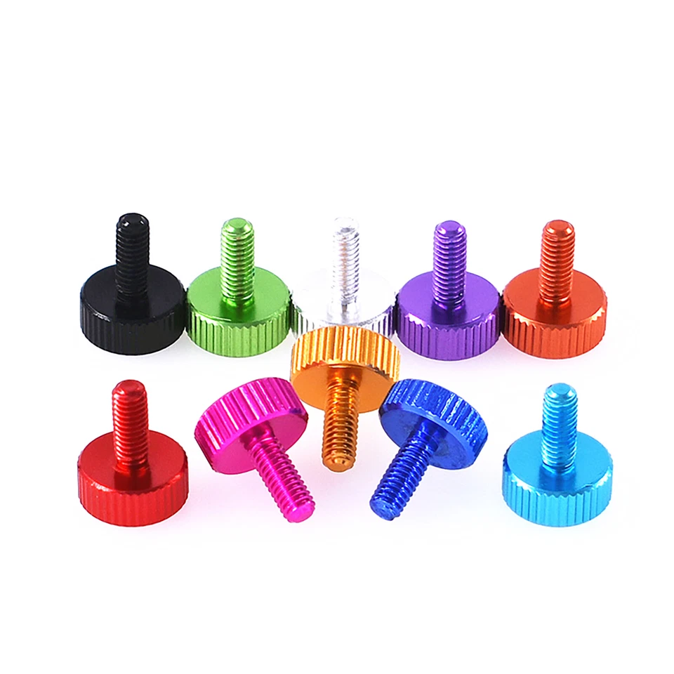 Rändelschrauben flache Form DIN 653 Aluminium M6 x 8 - 25 mm gerändelt Schrauben - Bild 3 von 3