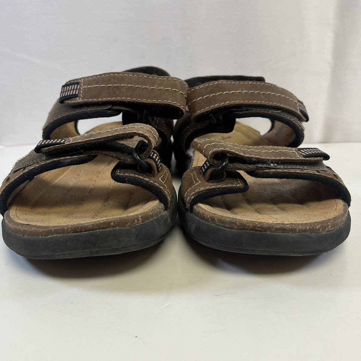 Clarks Unstructured Men’s Brown Leather Adjustable Strap Sandals Size 11 Men main image 4