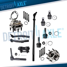 11pc 4WD Front Wheel Hubs Tie Rod Ends for 2005-2010 Ford F-250 F-350 Super Duty