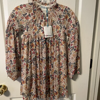 NWT ABEL AND LULA YELLOW MULTI/ FLORAL DRESS SIZE 10