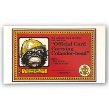 RARE: Vintage 1980's Showbiz Pizza "FATZ GERONIMO / COLANDER CARD" 🌟