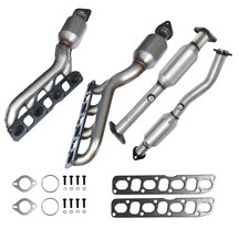 All 4 Catalytic Converters For 2004-2015 Nissan Titan 5.6l Manifold And Rear