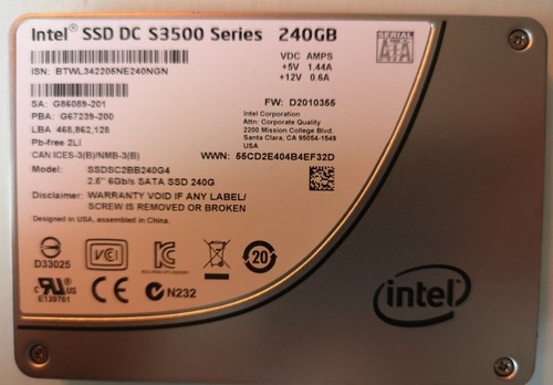 Intel DC S3500 240 GB SSD SSDSC2BB240G4 SATA III 6,3 cm (2,5″) Festplatte