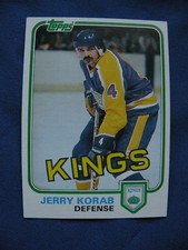 1981/82 Topps Jerry Korab L.A. Kings card West#97 Hockey NHL $1 S&H