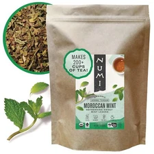 Numi Organic Moroccan Mint Tea 16 Ounce Pouch Loose Leaf Herbal Tea Brews 200...