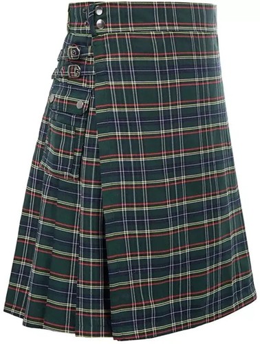 Falda escocesa híbrida moderna de algodón y tartán Kilts utilitaria para hombre Kilts para hombre - Imagen 2 de 37