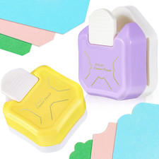 Creative Pattern Corner Punch 2 Pcs 3 in 1 Corner Cutter 3 Shapes Hole Punch Pap